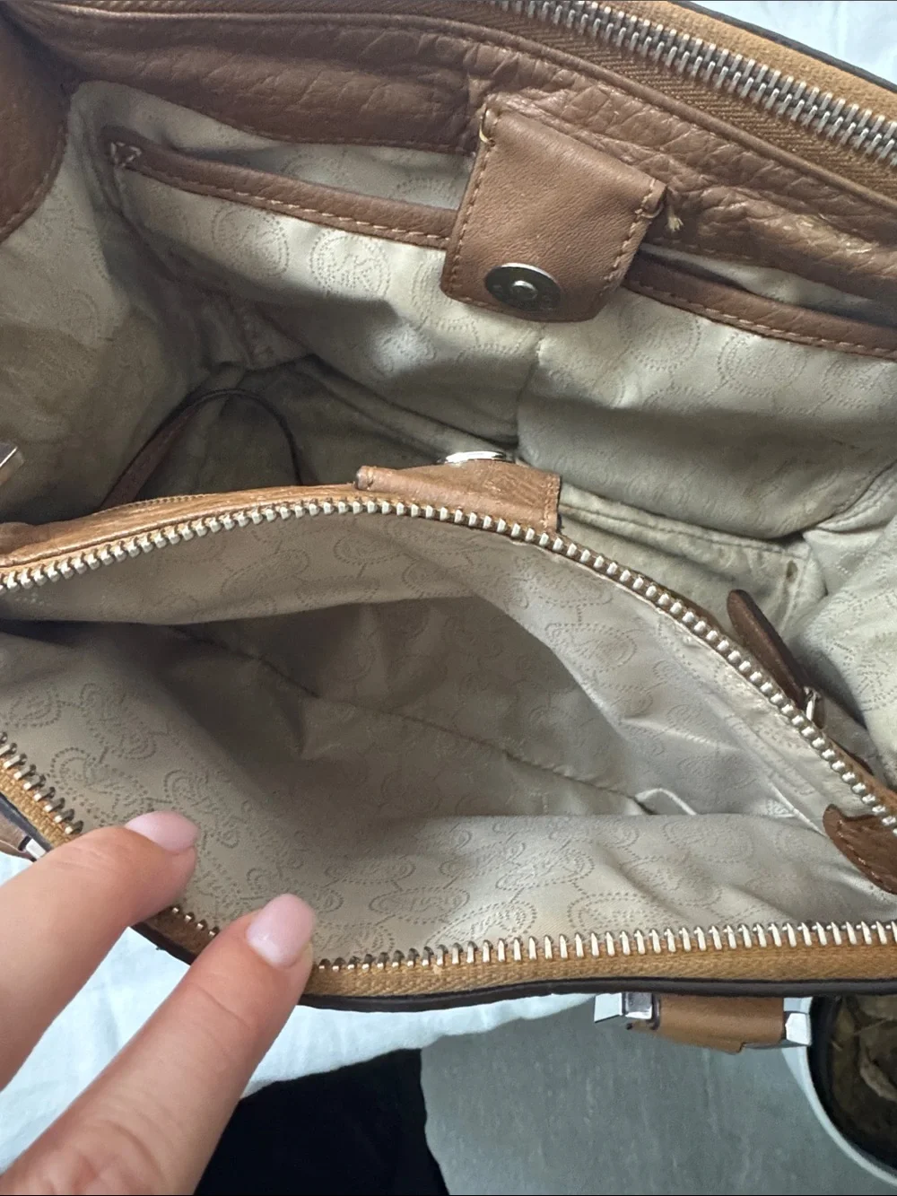 Michael Kors structured pebbled